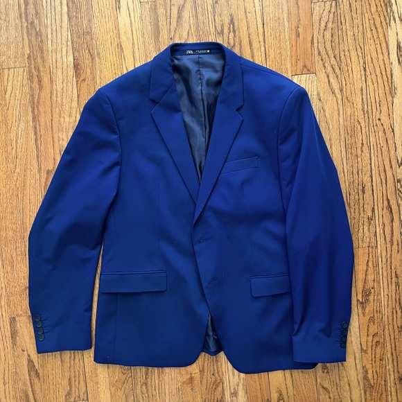 Zara // Slim Fit Suit // Excellent Condition // 46R, 38x32 // Navy - Picture 1 of 3